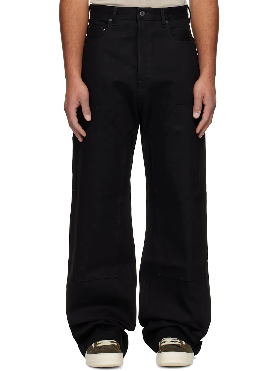 Black Concordians Strobe Double Knee Jeans - 1
