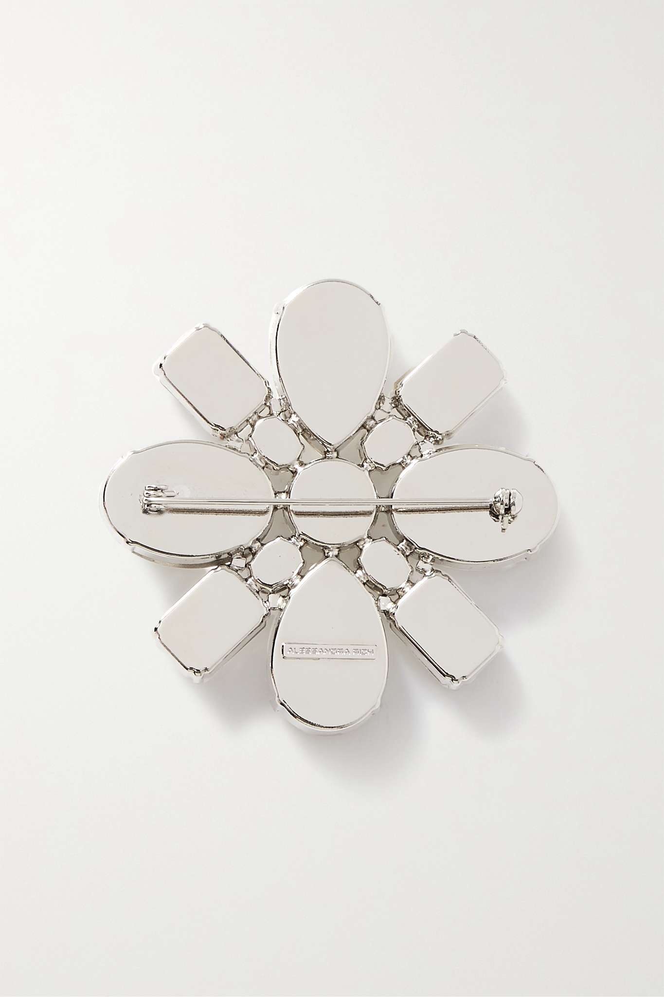 Silver-tone crystal brooch - 3