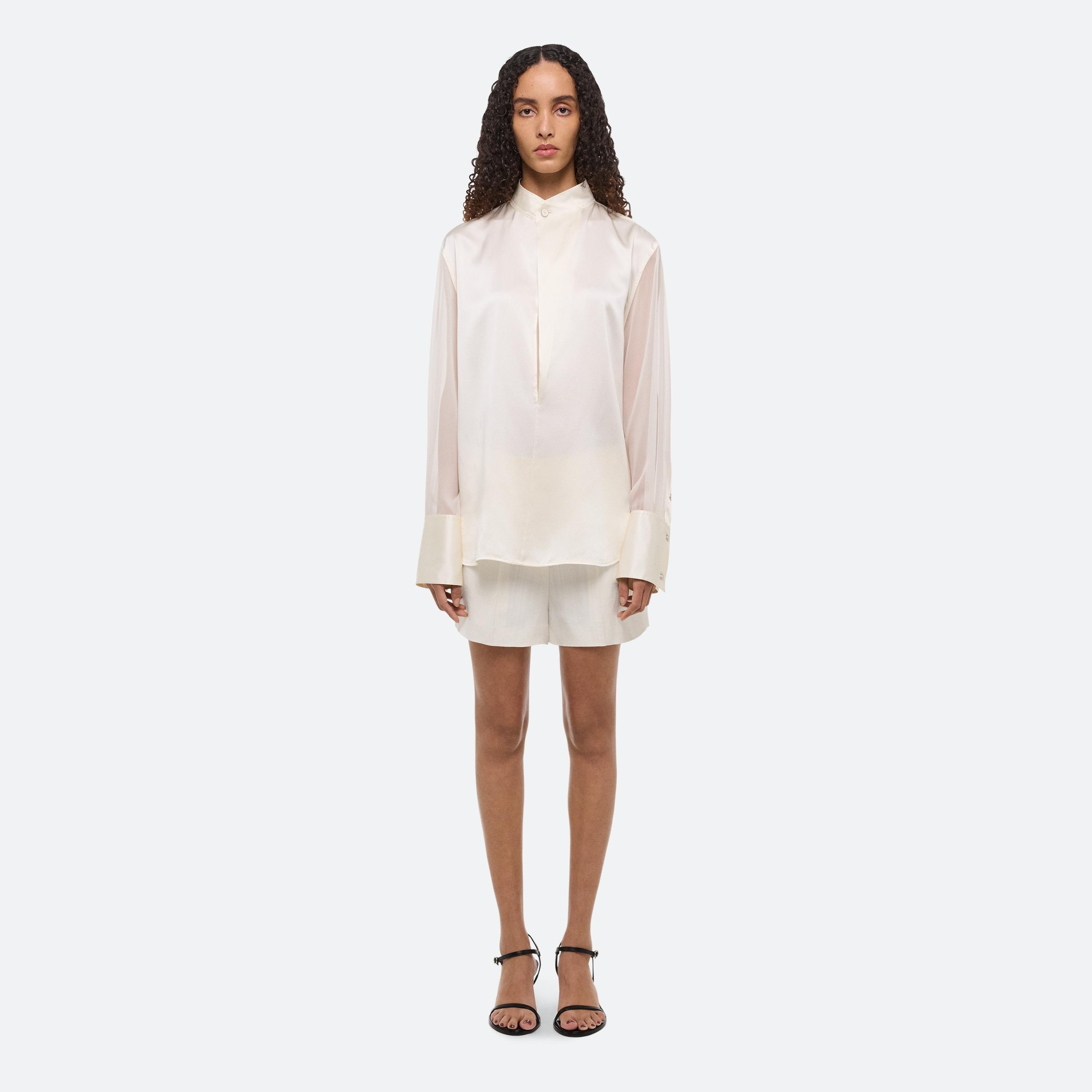RELAXED COWL SHIRT - 3