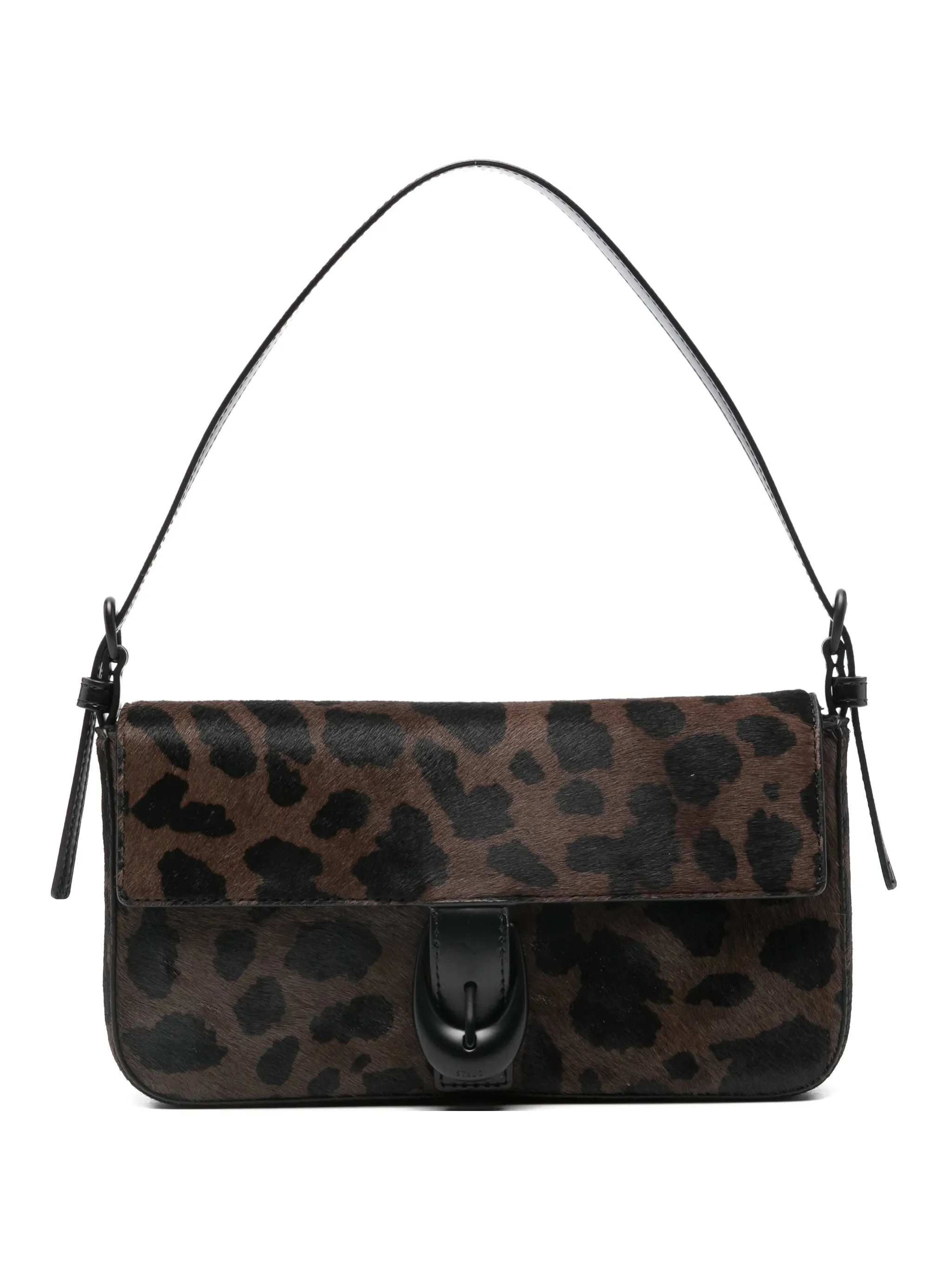 Staud Leopard-pattern Buckle-detail Shoulder Bag - 1