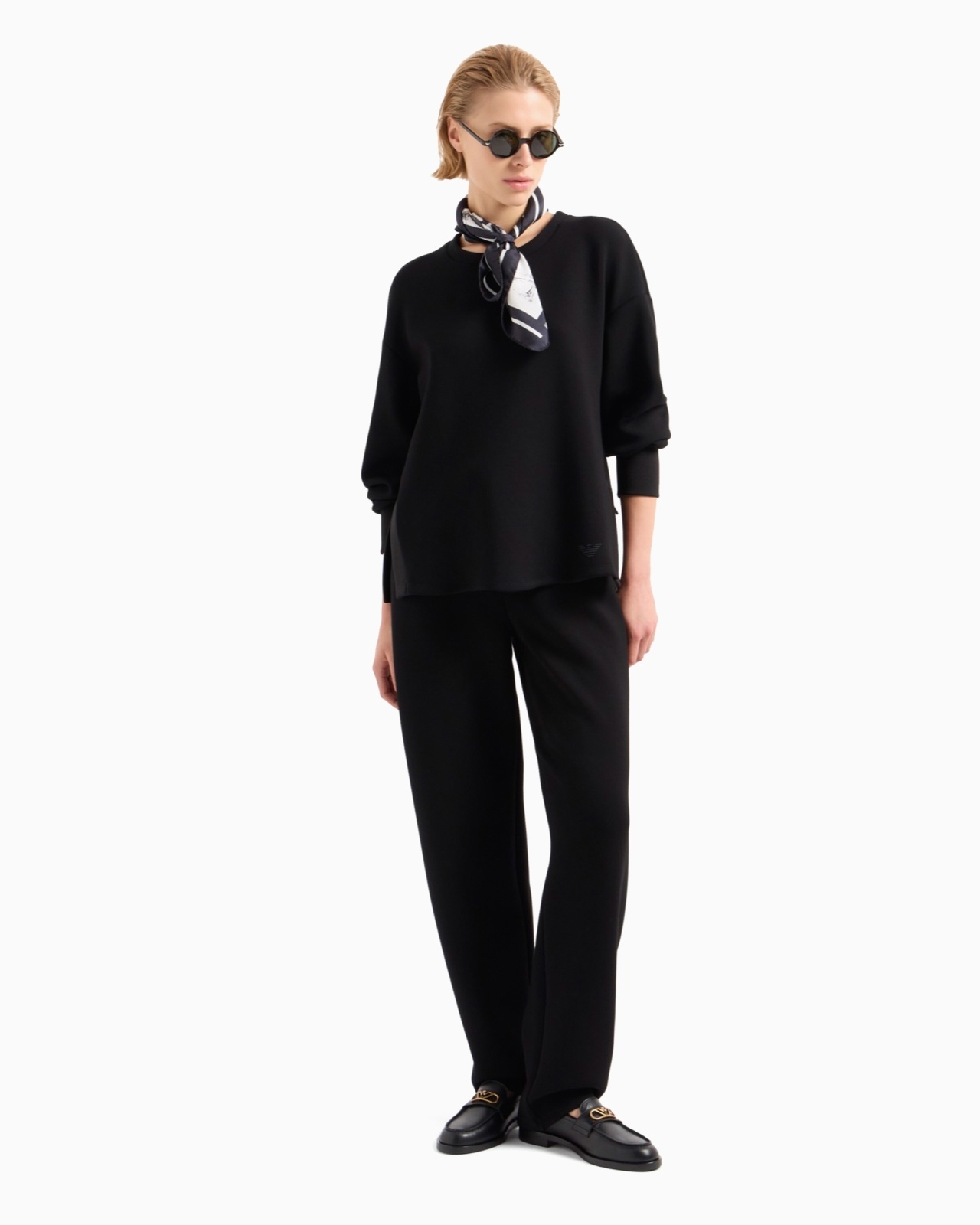 SCUBA FABRIC SWEATSHIRT WITH SIDE SLITS - 4