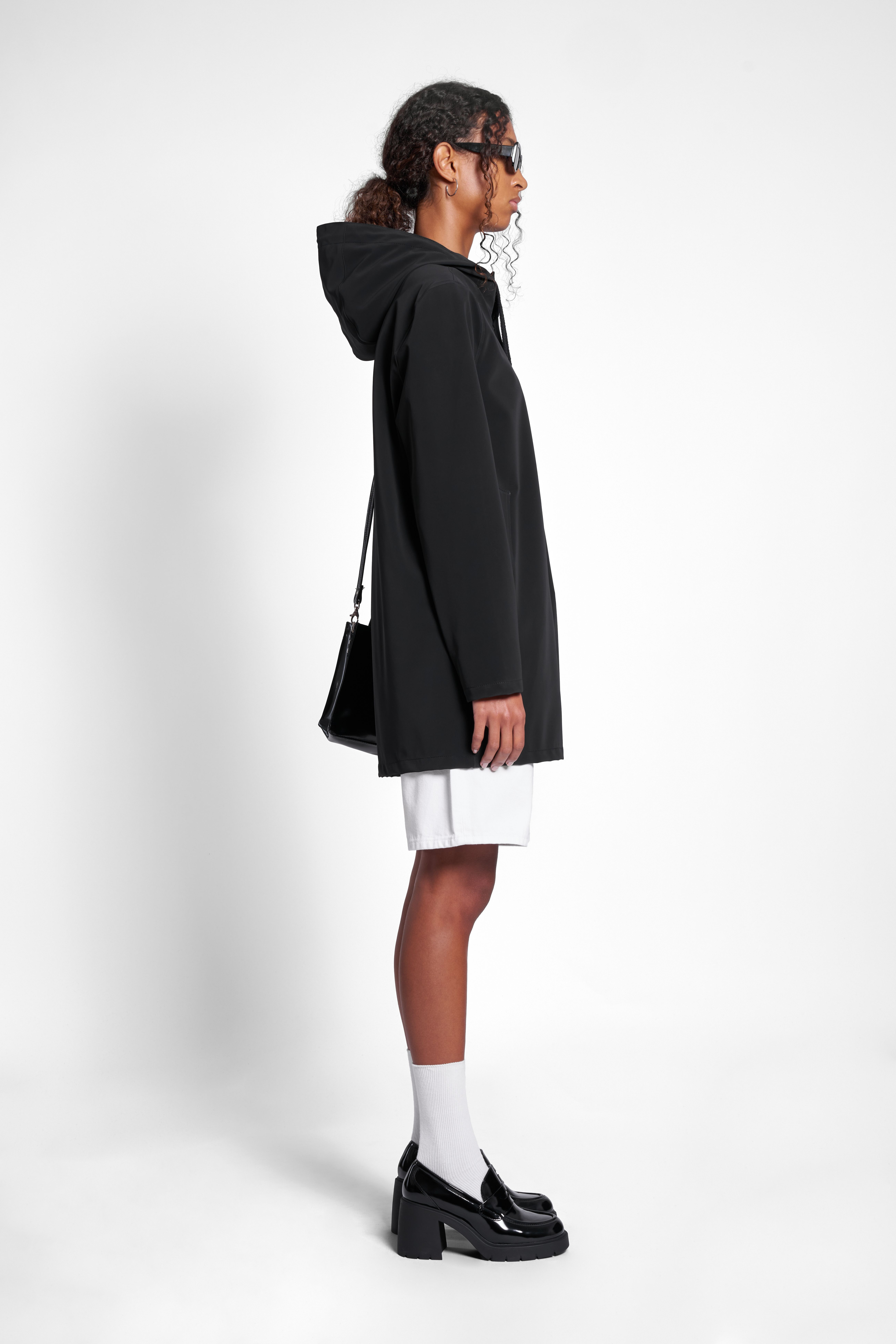 Stockholm Lightweight Matte Raincoat Black - 3