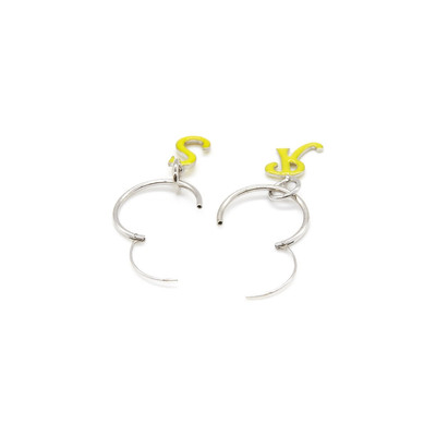 Raf Simons RS Logo Yellow Earrings  in Yellow outlook