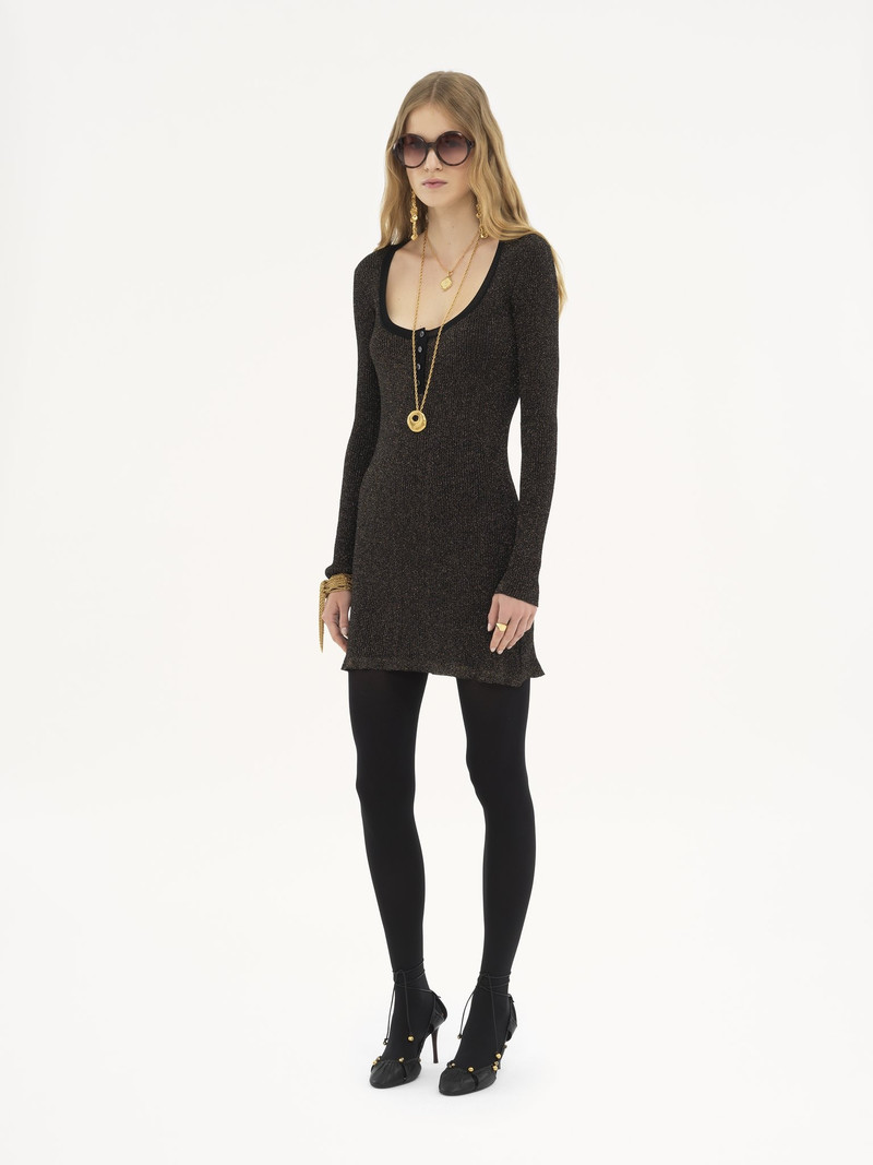 FITTED MINI DRESS IN LUREX KNIT 3