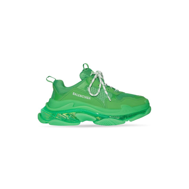 Men's Triple S Sneaker Clear Sole in Fluo Green - 1