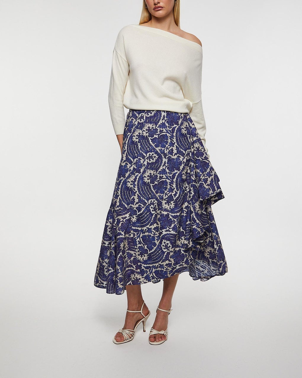 Skirt Sabina Faux Wrap  Blue - 3