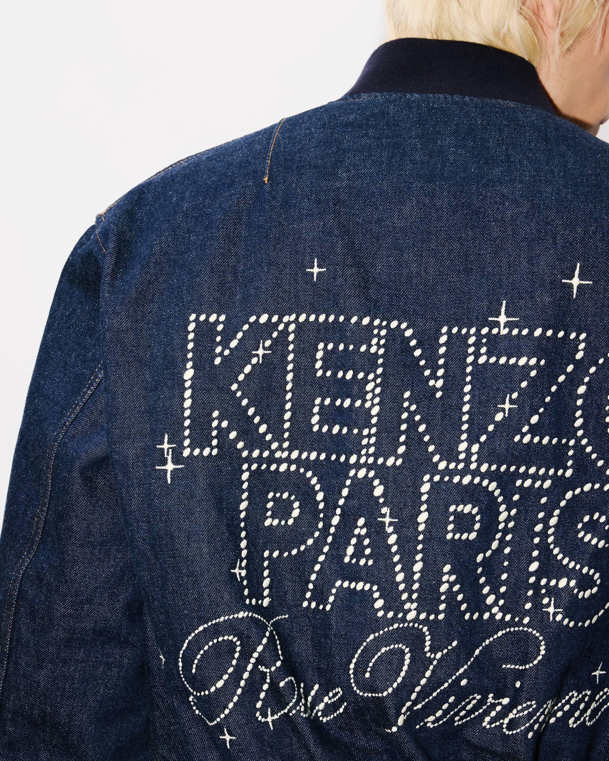 'KENZO Constellation' reversible embroidered bomber in japanese denim - 9