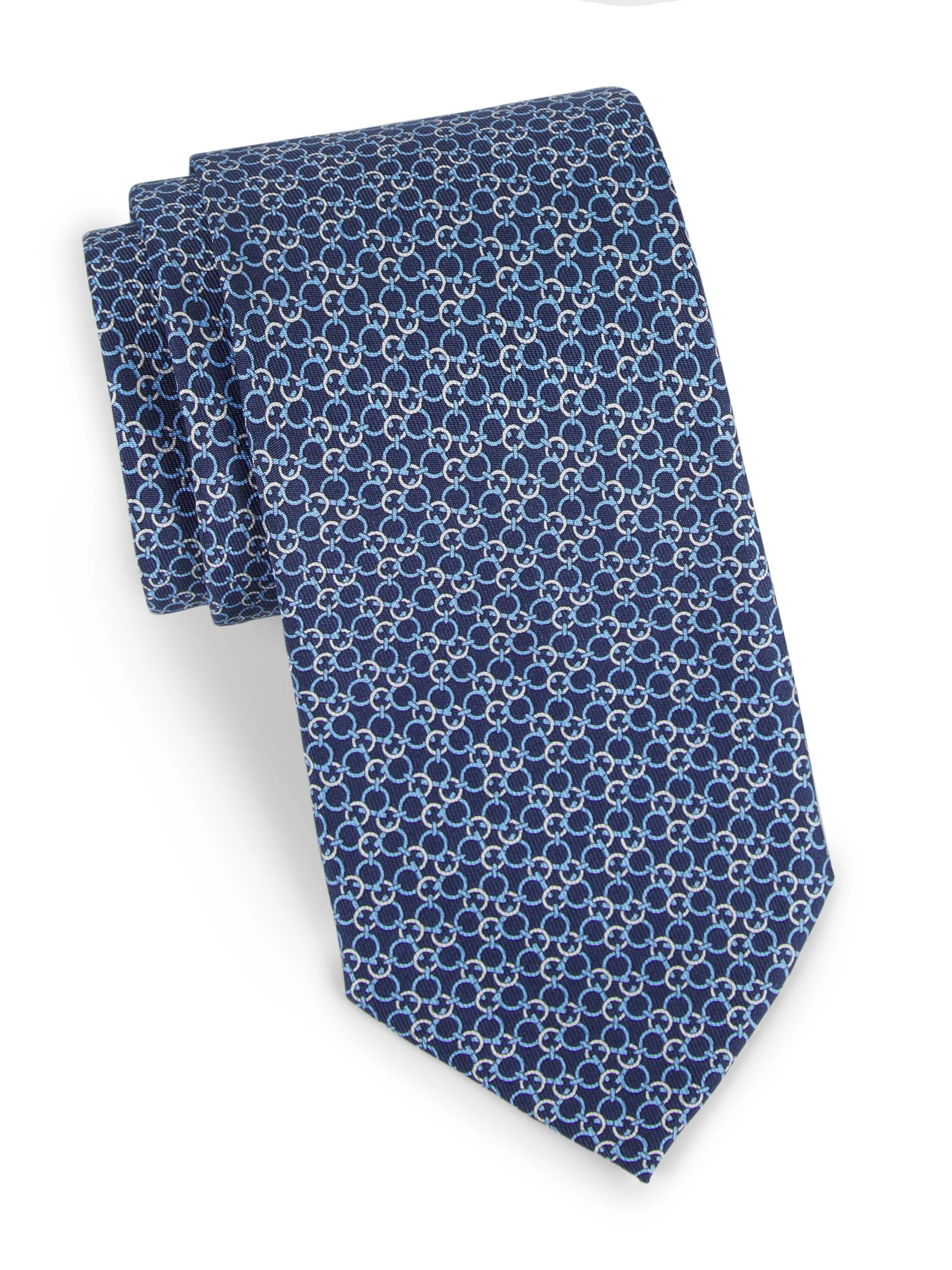 Men's Zeffiro Gancini Tie - Navy - 1