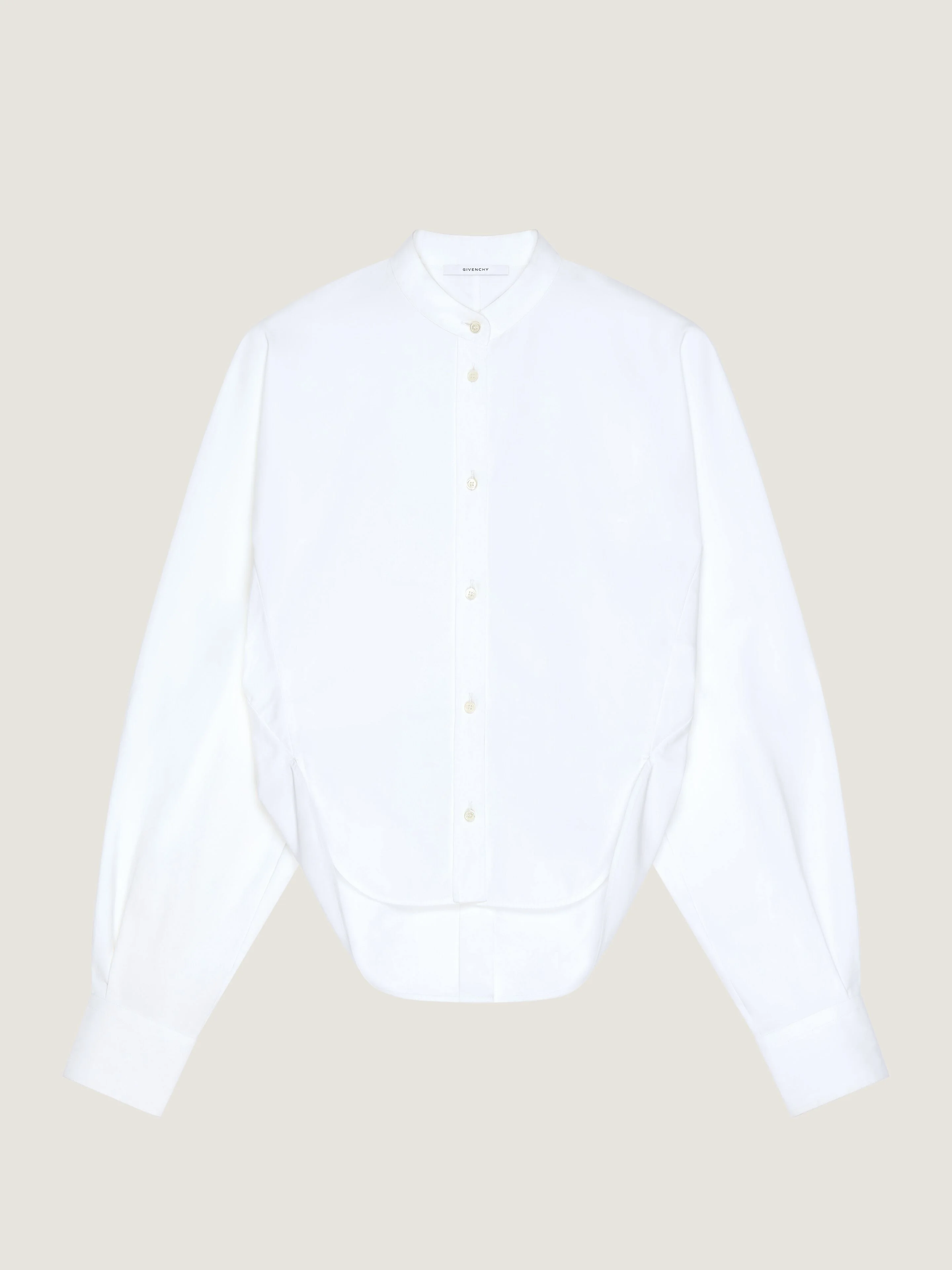 COCOON SLASHED SHIRT IN POPLIN - 1