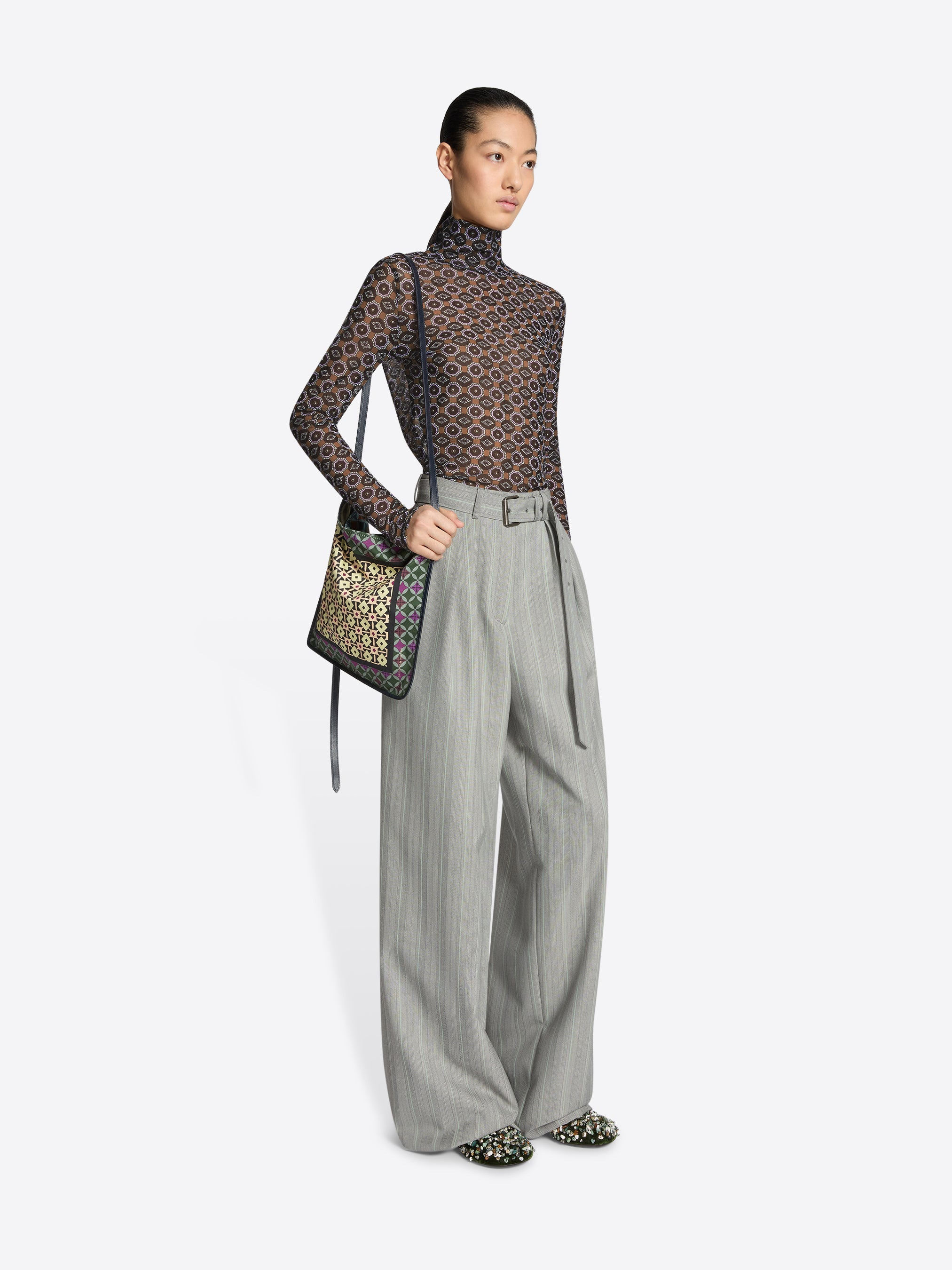 PRINTED TURTLENECK TEE - 3