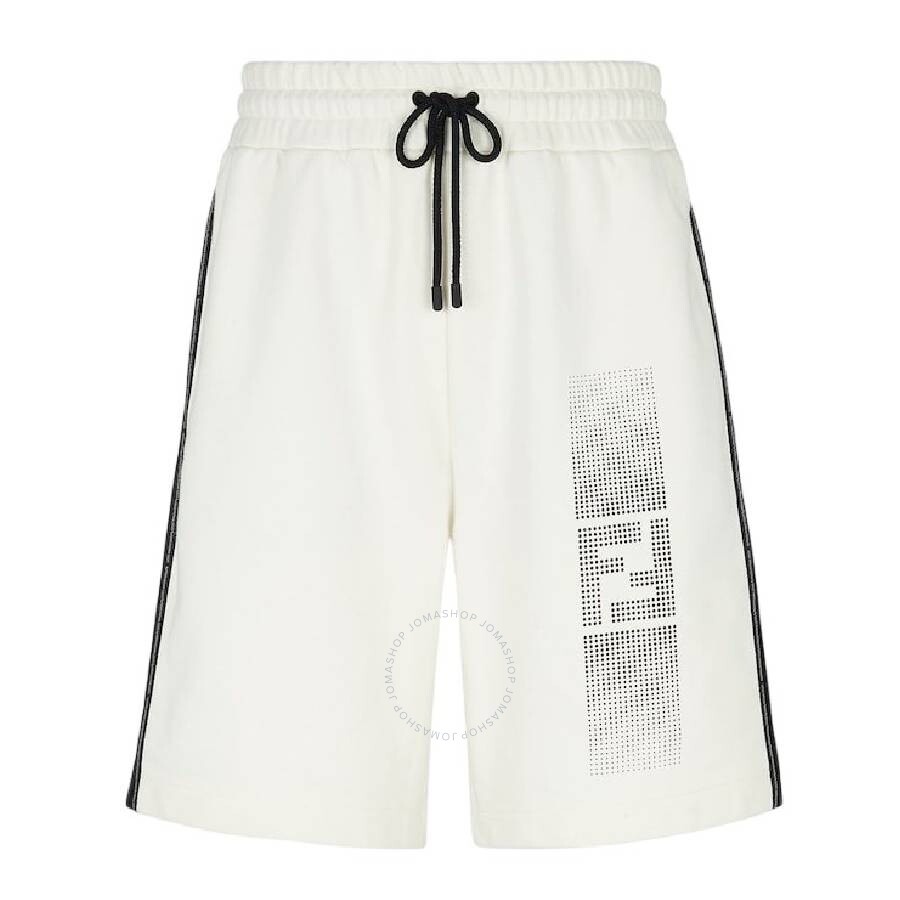 Fendi Drawstring Logo-Print Cotton Shorts - 5