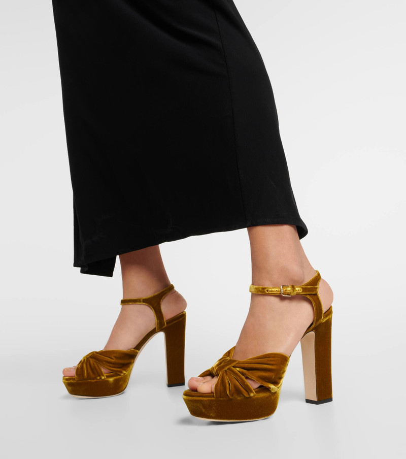 Heloise 120 velvet platform sandals 4
