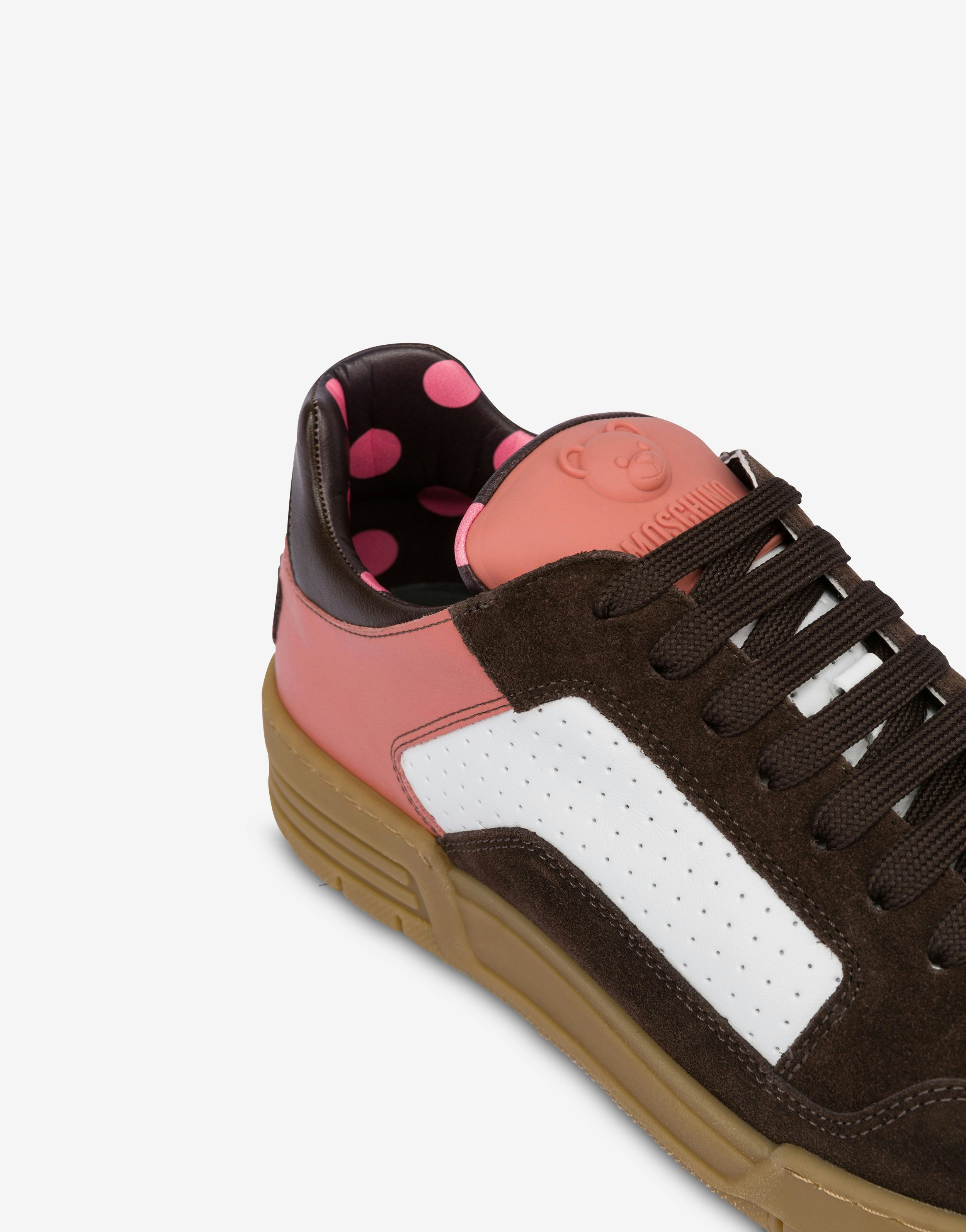 CALFSKIN AND SUEDE STREETBALL SNEAKERS - 4