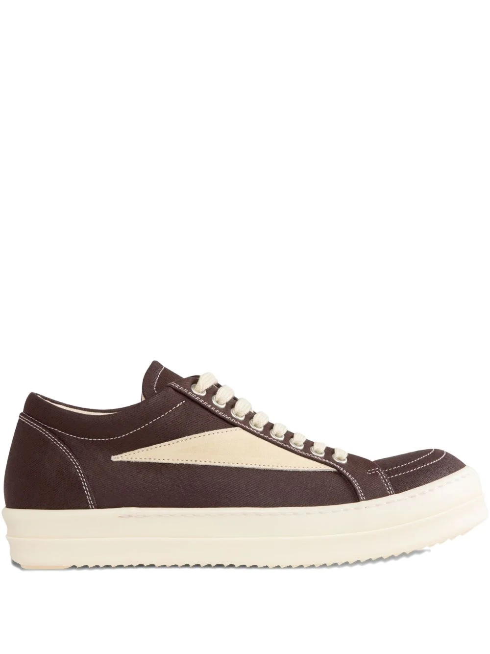 panelled lace-up sneakers - 1