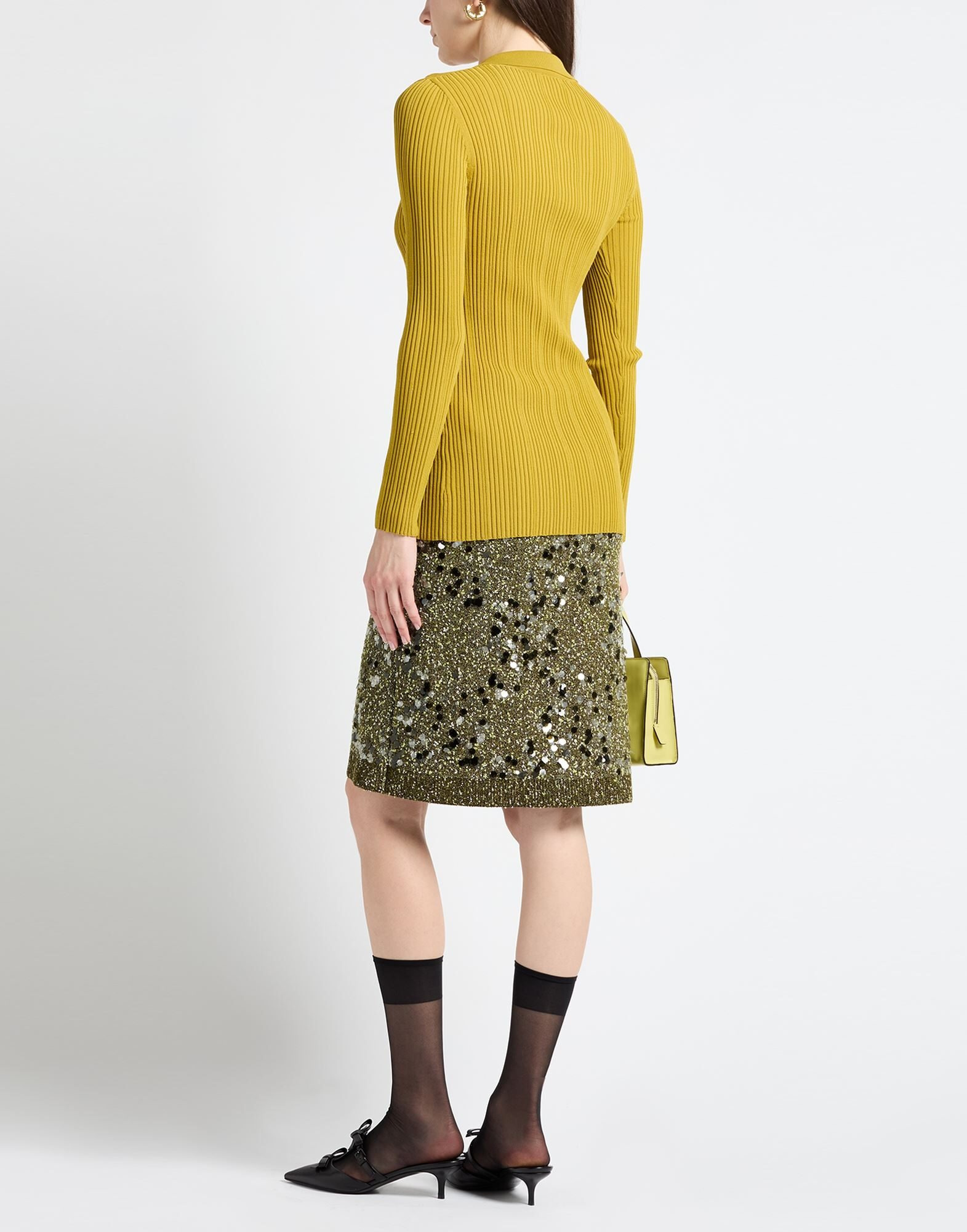 Military green Women's Midi Skirt - 4