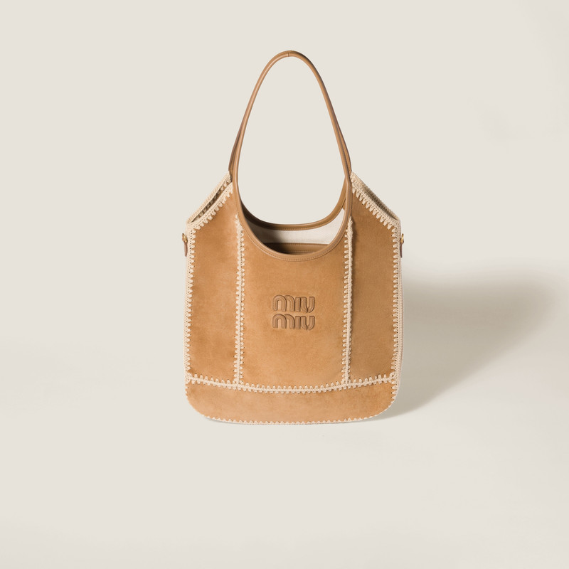 IVY suede and crochet bag 1