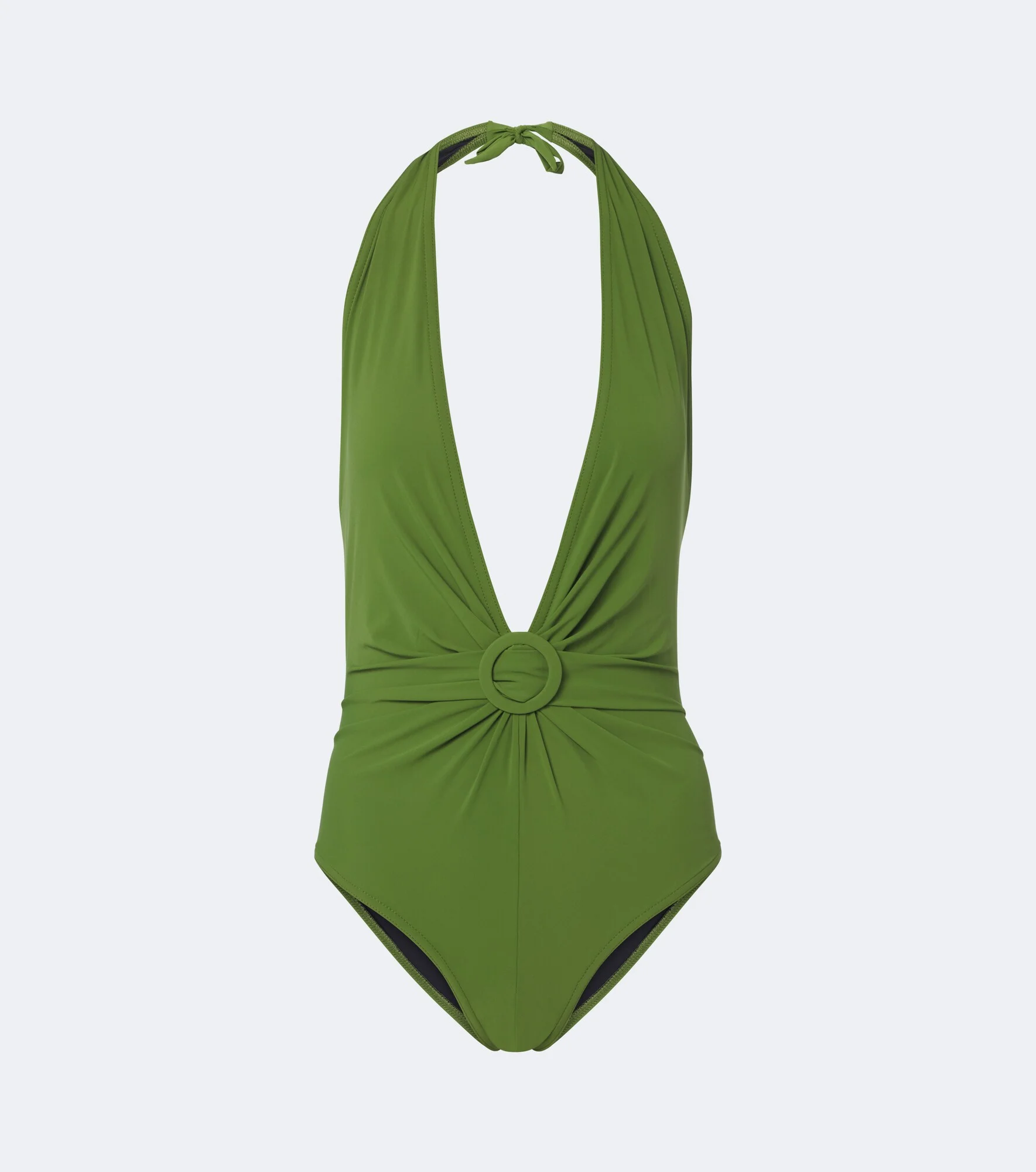 Lola gathered halterneck swimsuit - 1