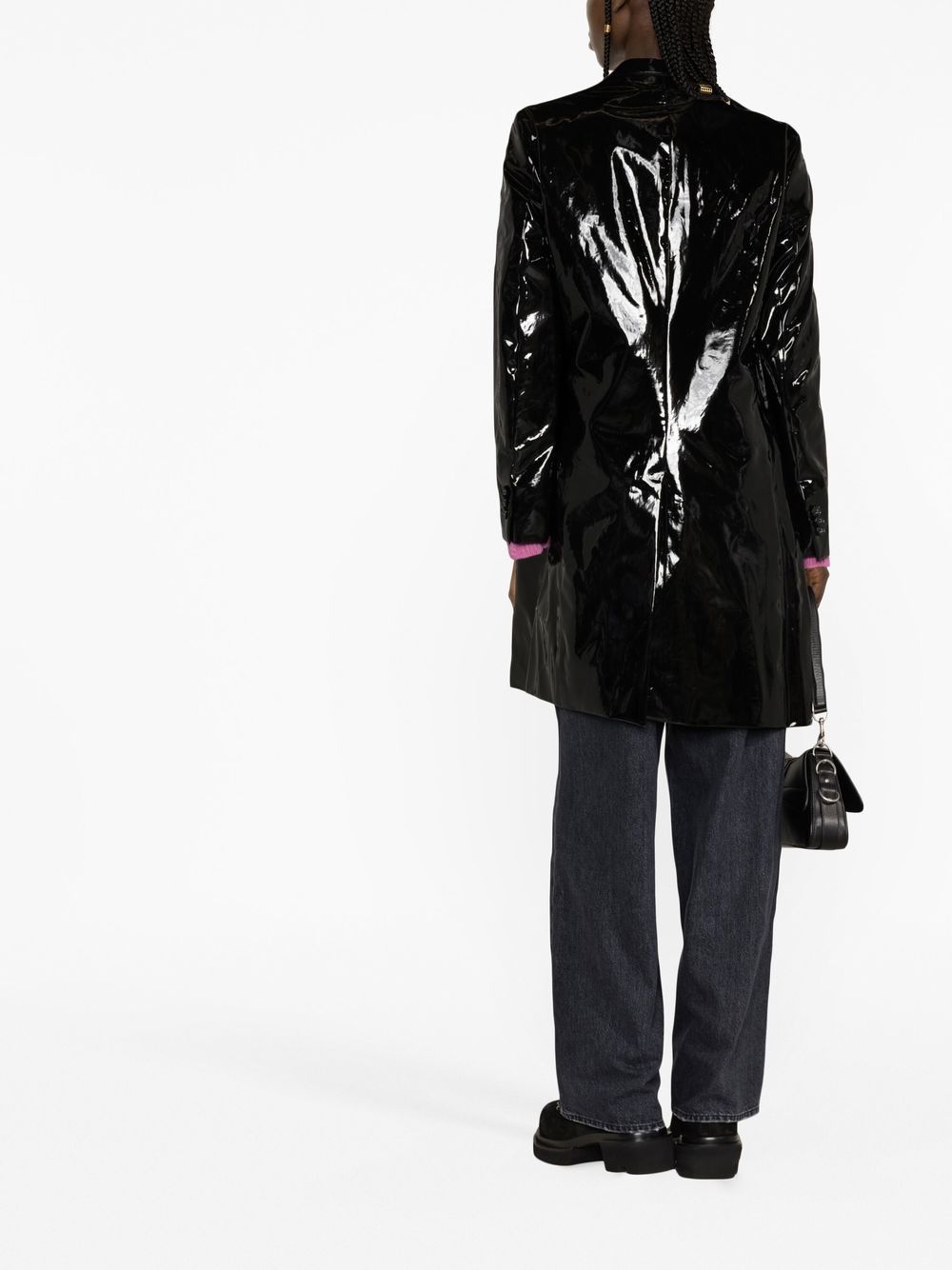 double-breasted cotton coat - 4