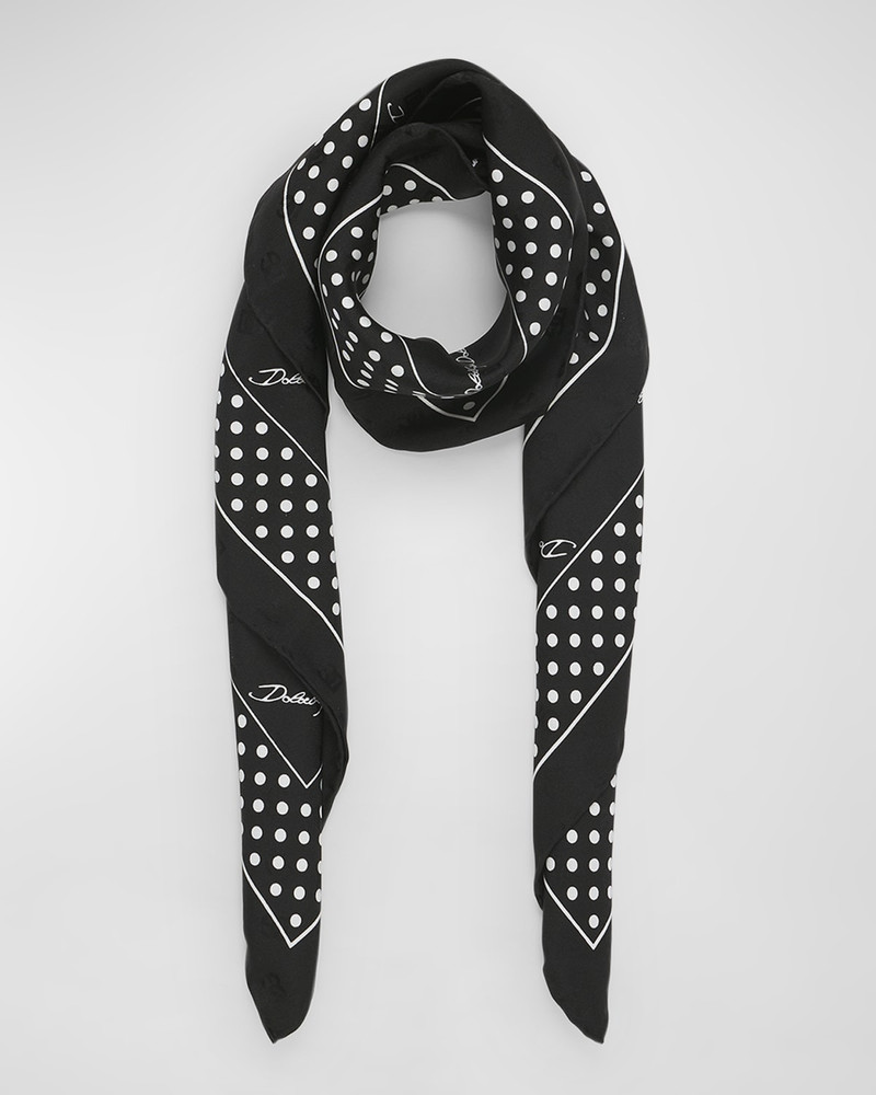 DG Monogram Jacquard Silk Twill Scarf 1