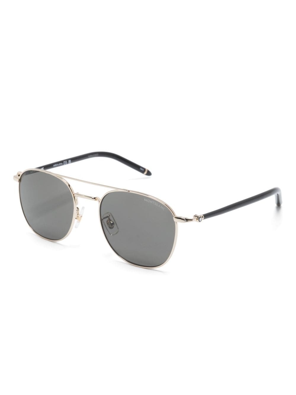 raised-bridge square-frame sunglasses - 2