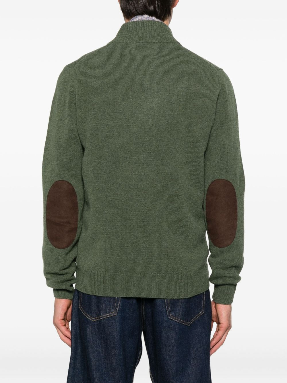 elbow-patch cardigan - 4