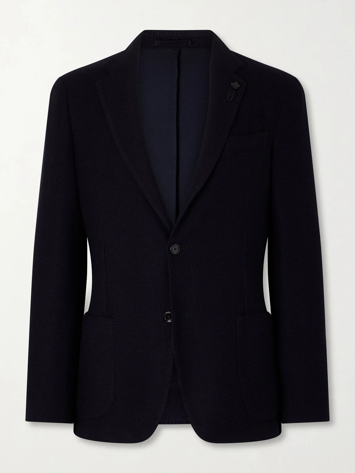 Honeycomb-Knit Wool Blazer - 1