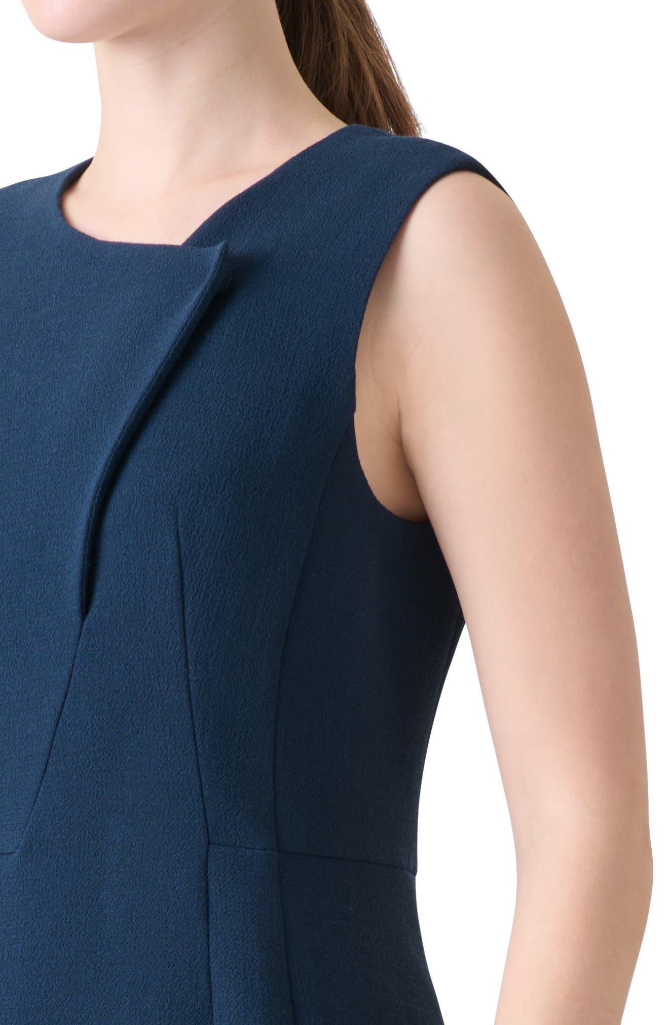 Akris Double Face Wool Crepe Sheath Dress in Denim Blue at Nordstrom - 3