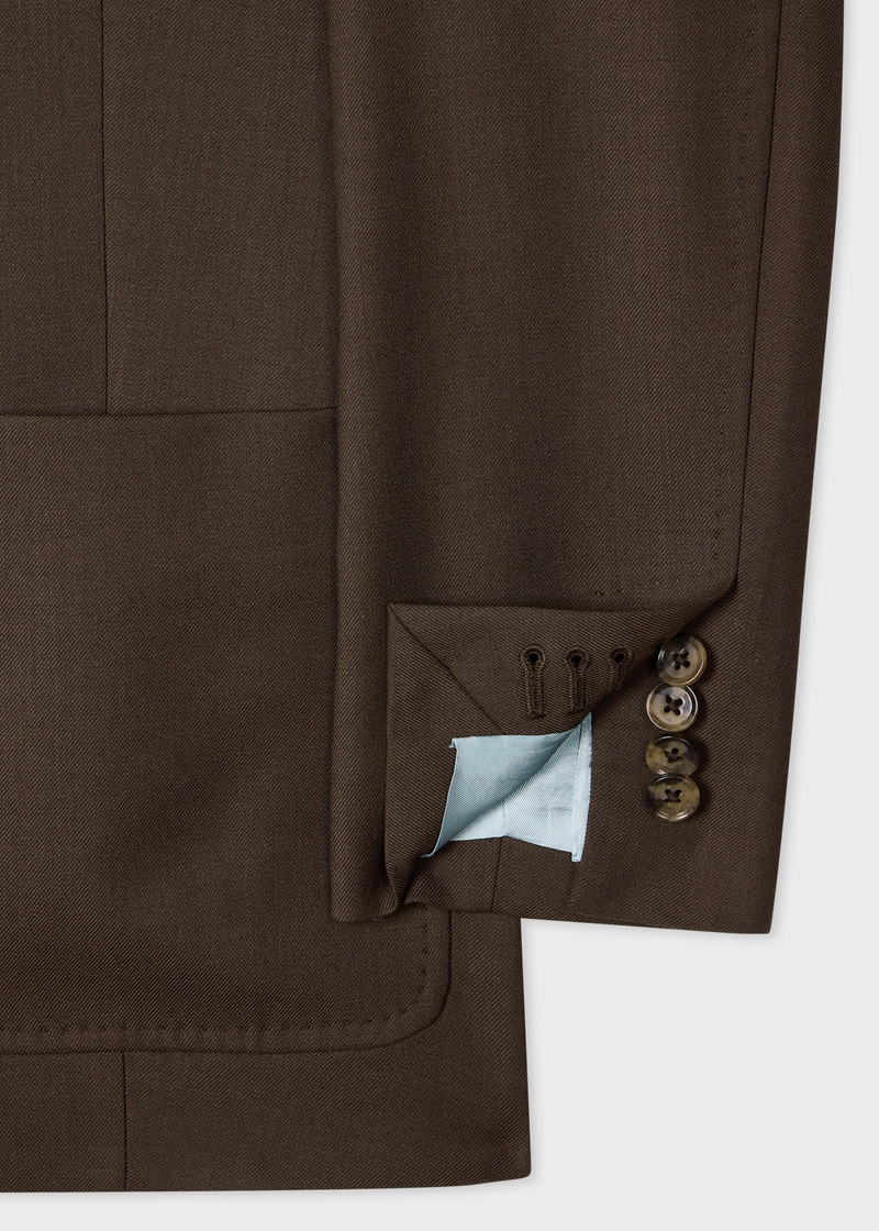 Women's A Suit To Travel In - Brown Unlined Double-Breasted Wool Suit 3
