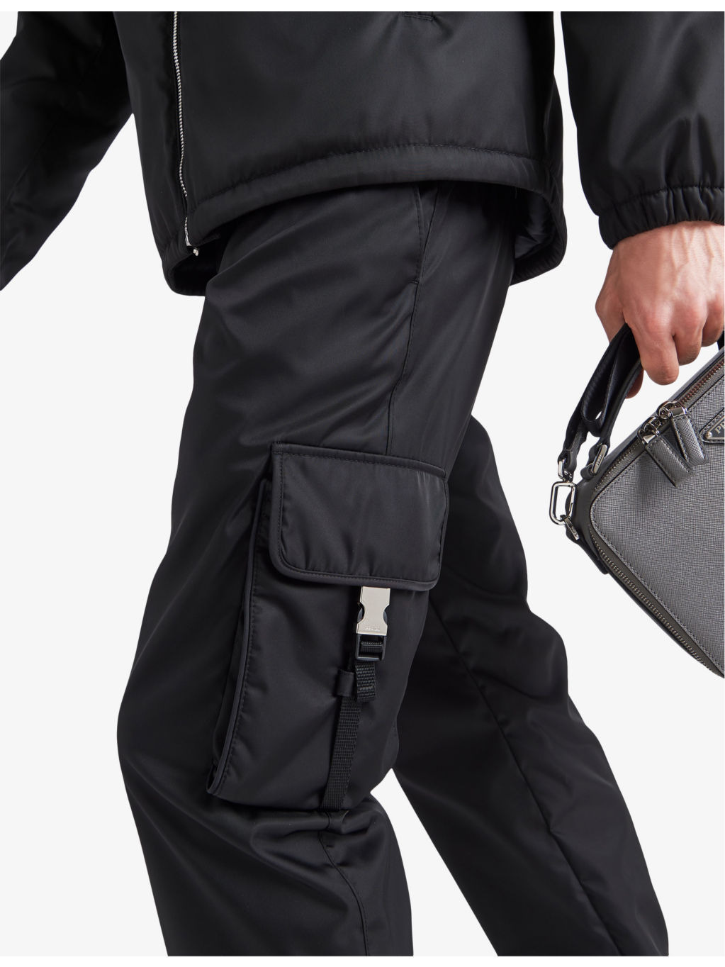 Re-Nylon buckle-embellished tapered slim-fit recycled-nylon trousers - 5