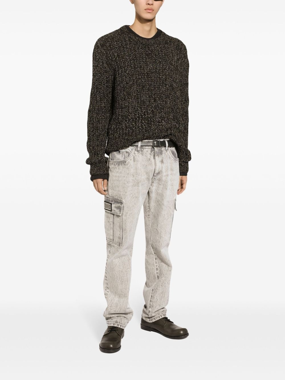 logo-plaque cargo jeans - 2