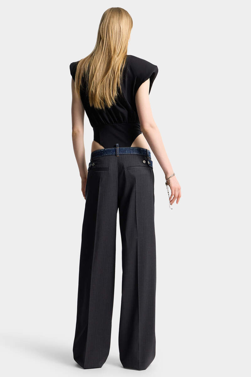 DARK REBEL RIDER WASH HYBRID DENIM TAILOR LOOSE PANT 4