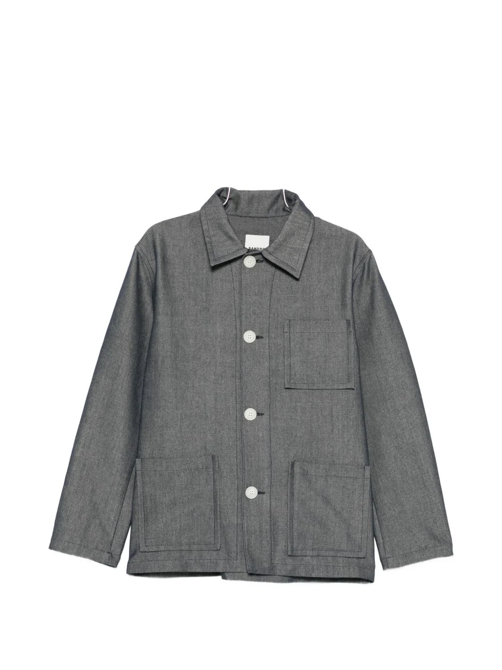 pocketed shirt jacket - 1