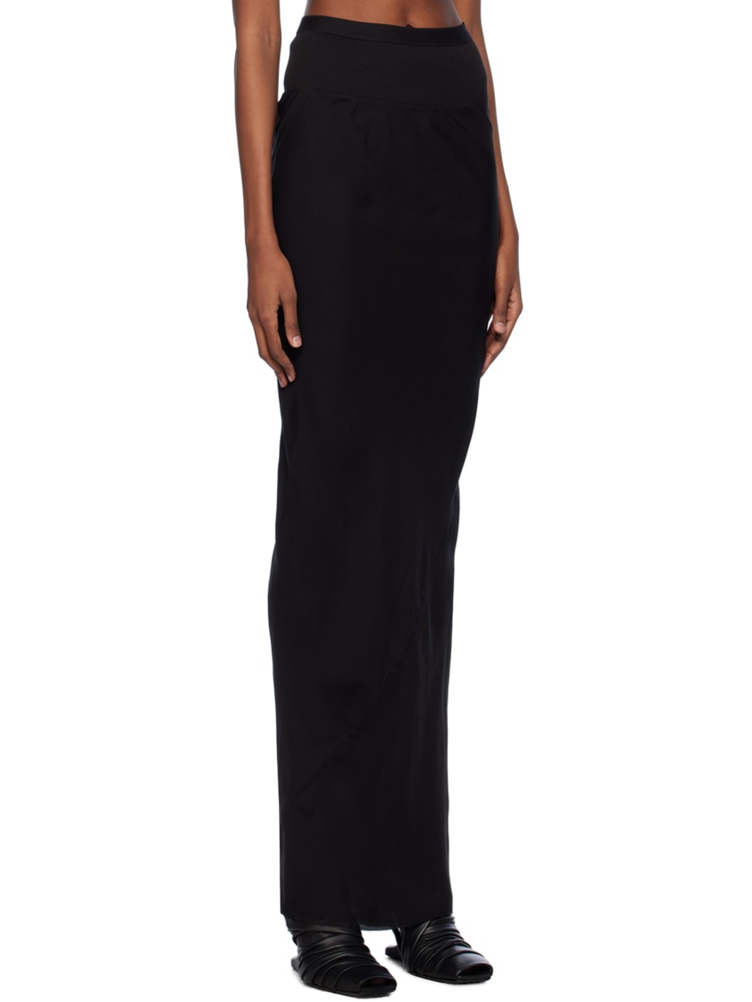 Black Long Coda Maxi Skirt - 2
