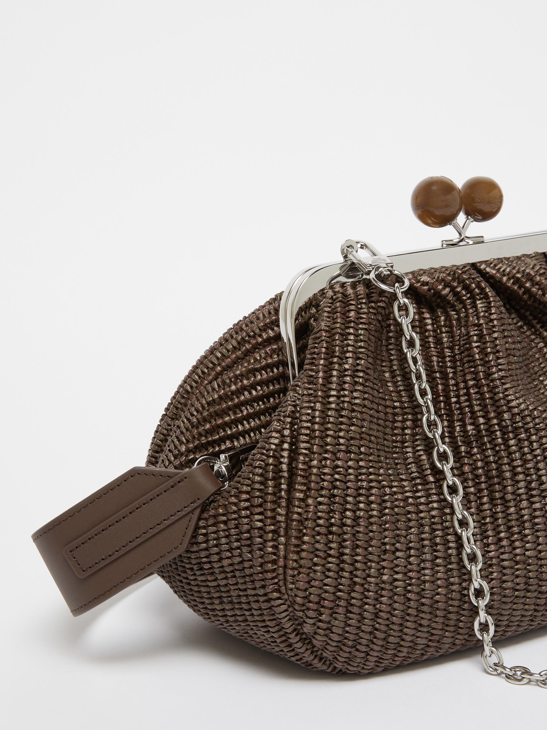 FORTUNA Medium raffia-effect Pasticcino bag - 4