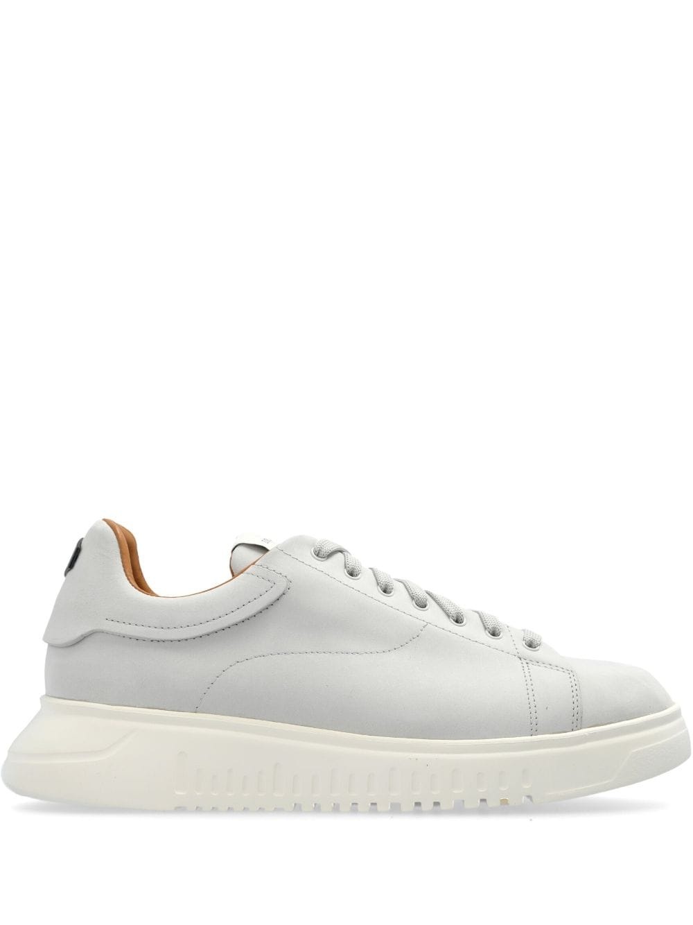 lace-up leather sneakers - 1