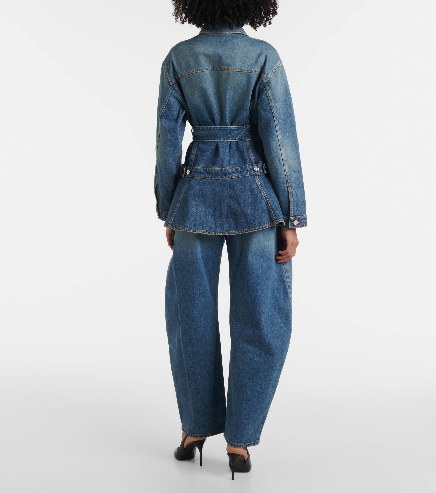 Peplum denim jacket - 3