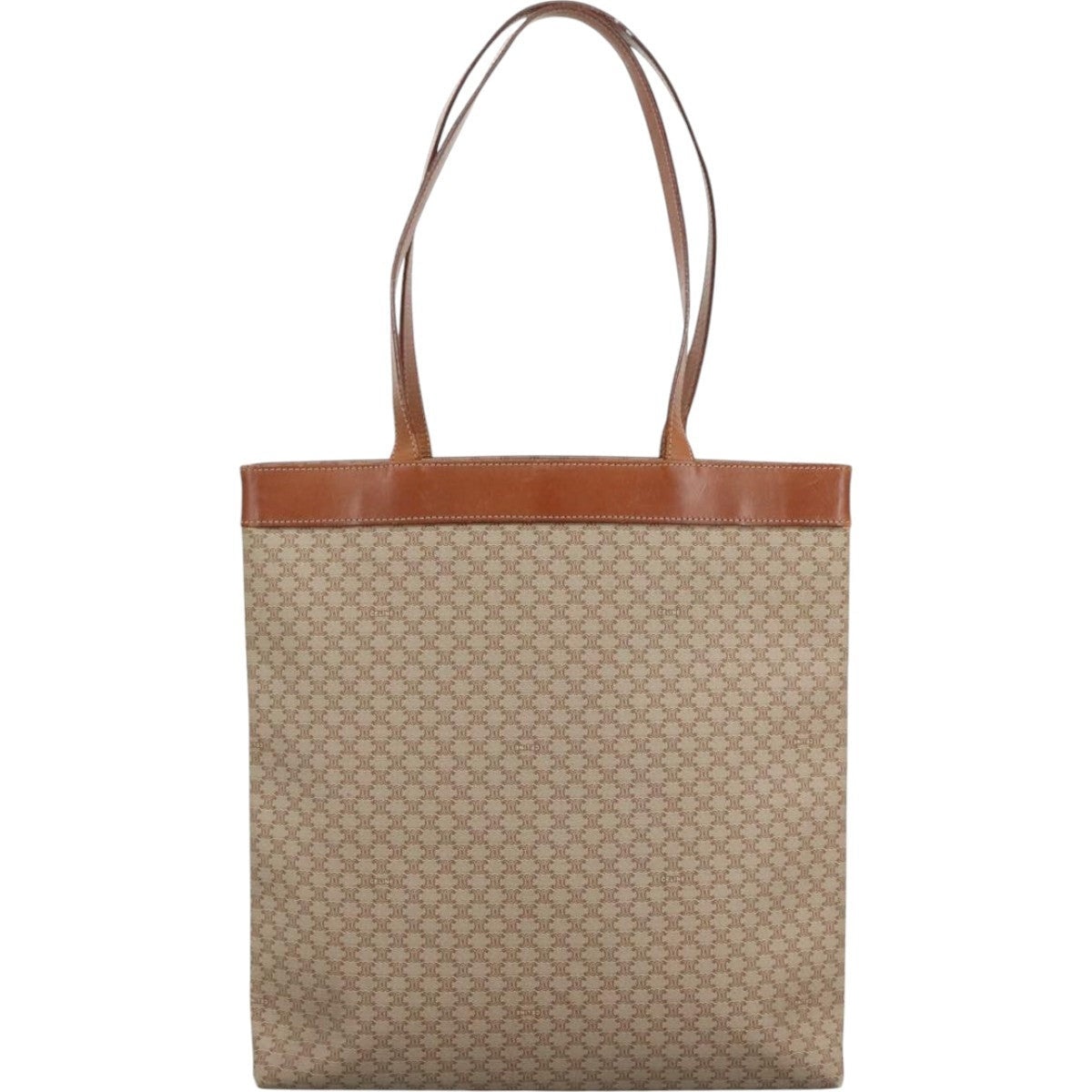 CELINE Macadam Canvas Tote Bag Pvc Brown Gold - 2