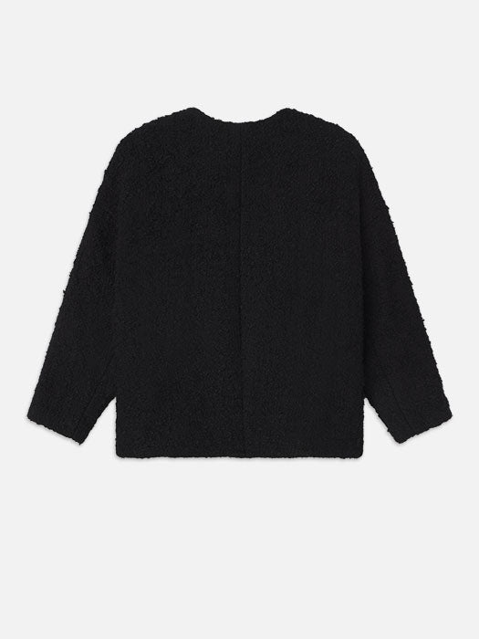 Cocoon Short Coat in Black Multi - 4