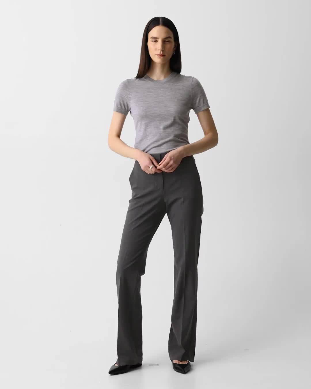Flared Pant in Good Wool - 6