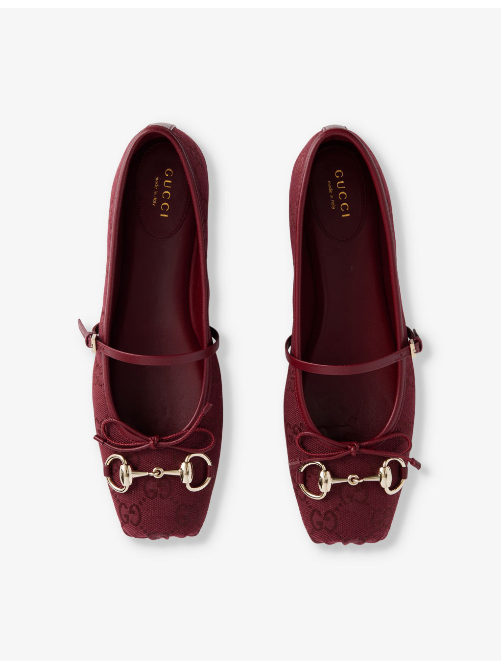 Horsebit canvas ballet flats - 2
