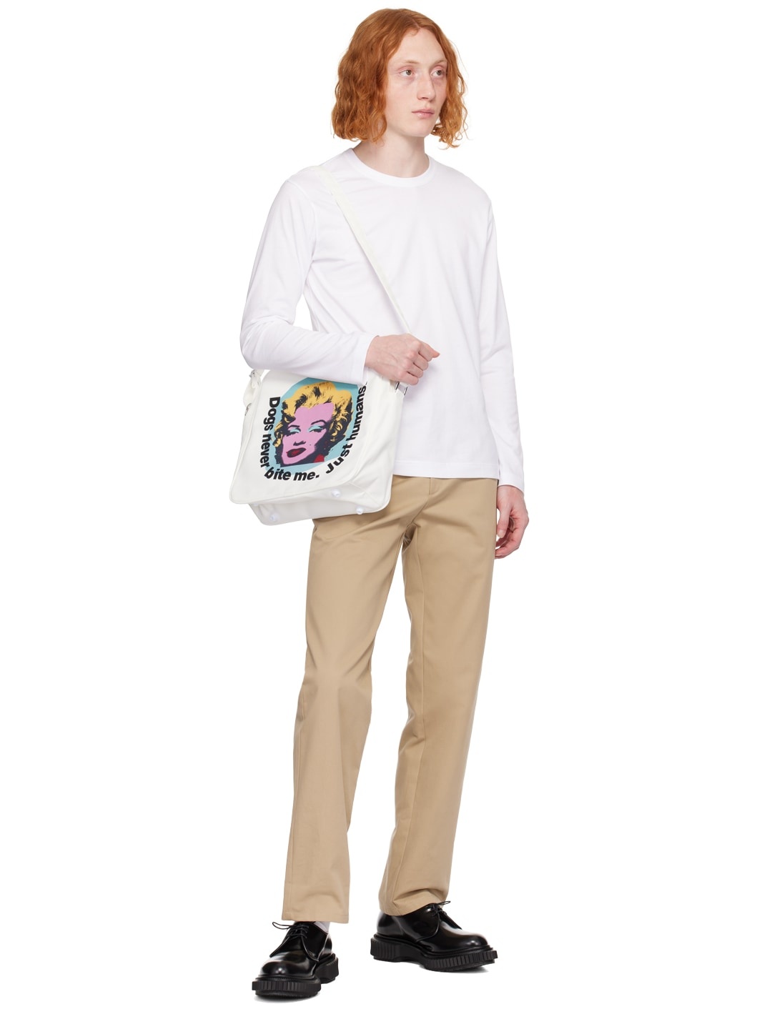 White Andy Warhol Print Messenger Bag - 4