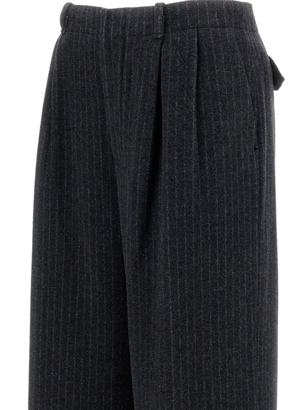 pinstripe pleated trousers - 3