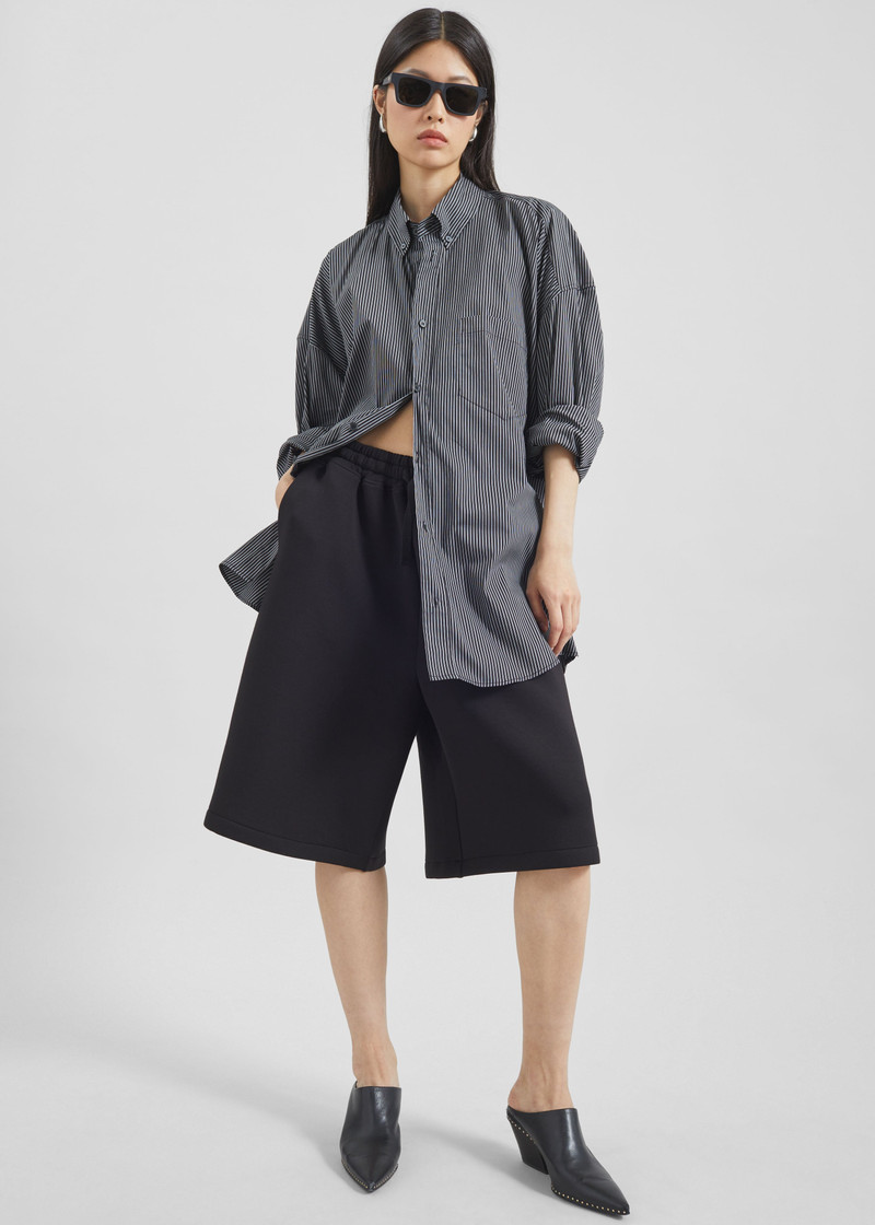 Lioris Oversized Shirt - Black/White Stripe 6
