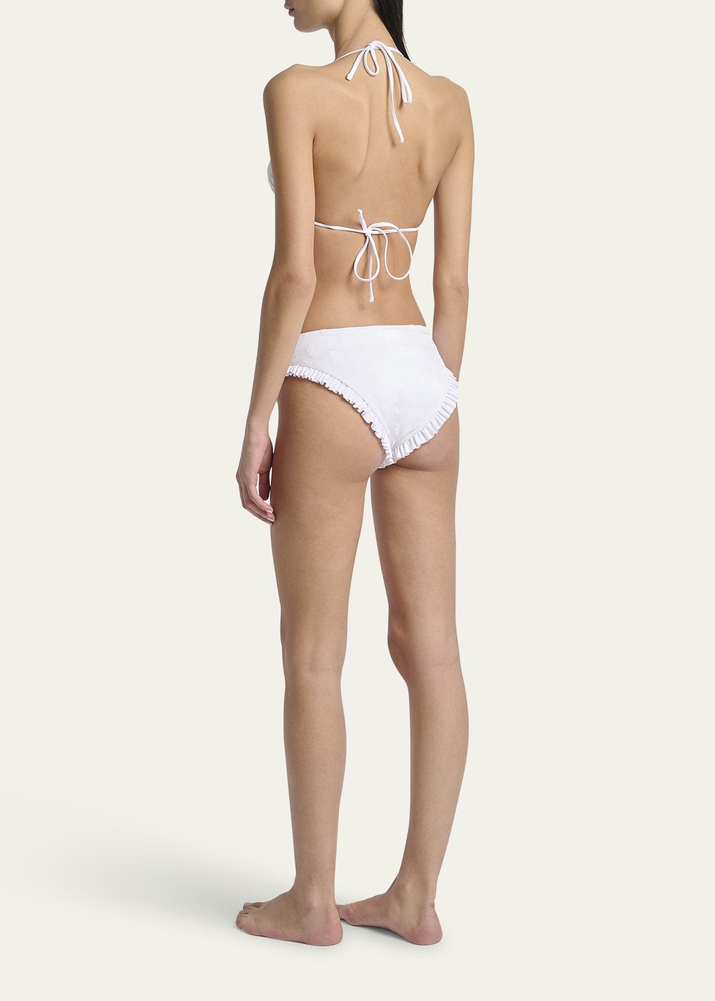 Ruffle-Trim Eyelet Bikini Top - 3