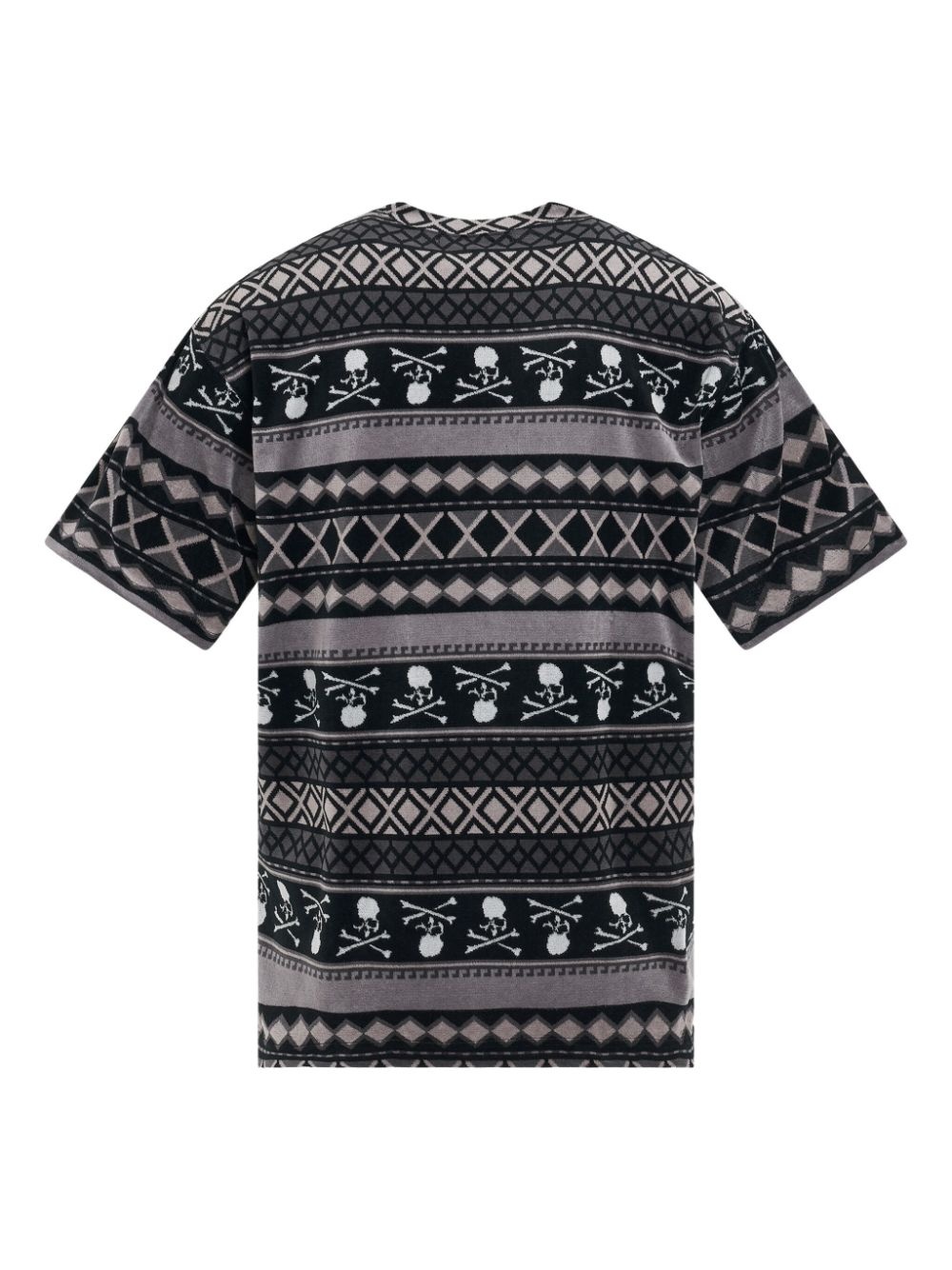 jacquard crew-neck T-shirt - 2