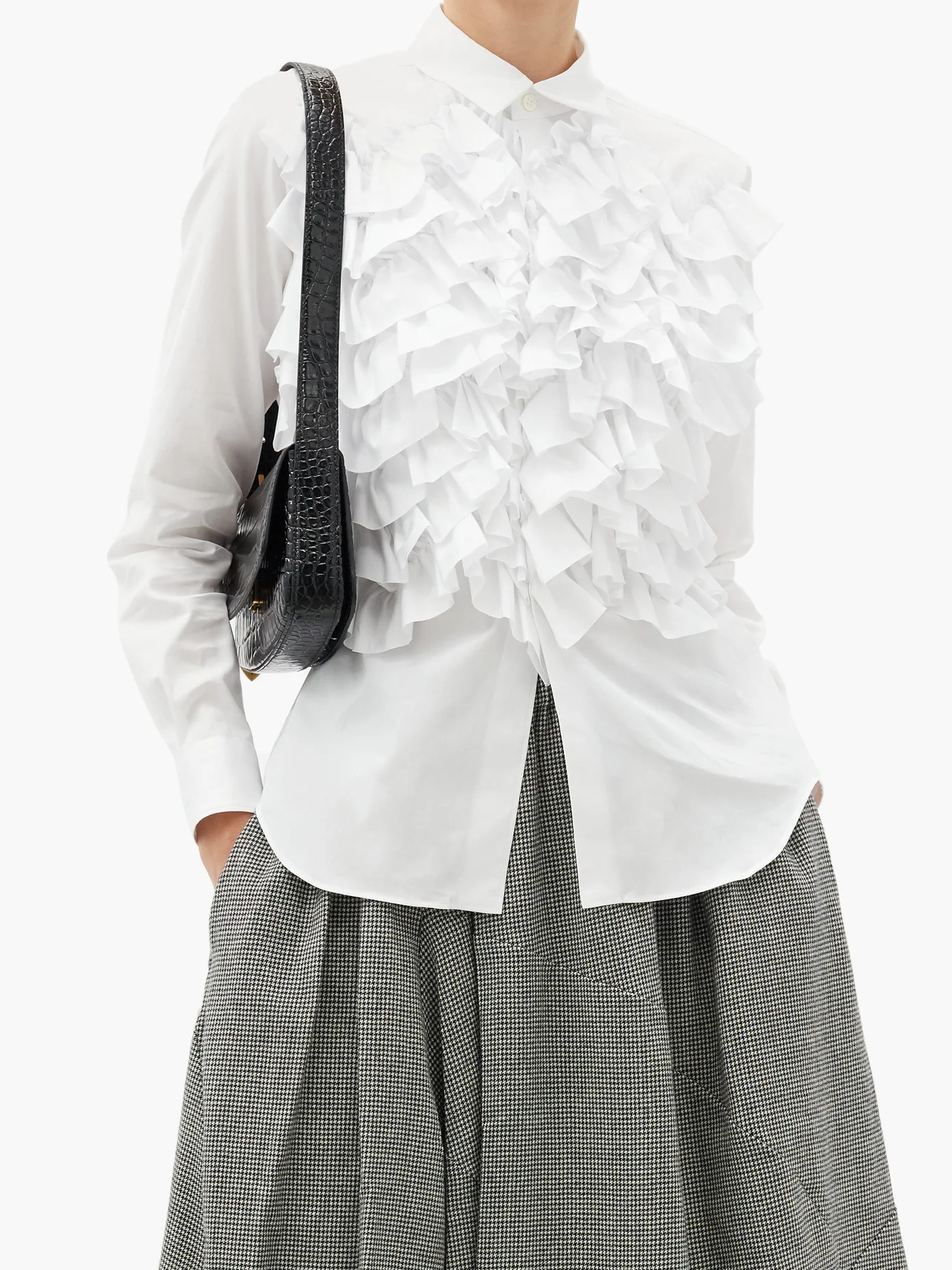 Ruffled cotton blouse - 6