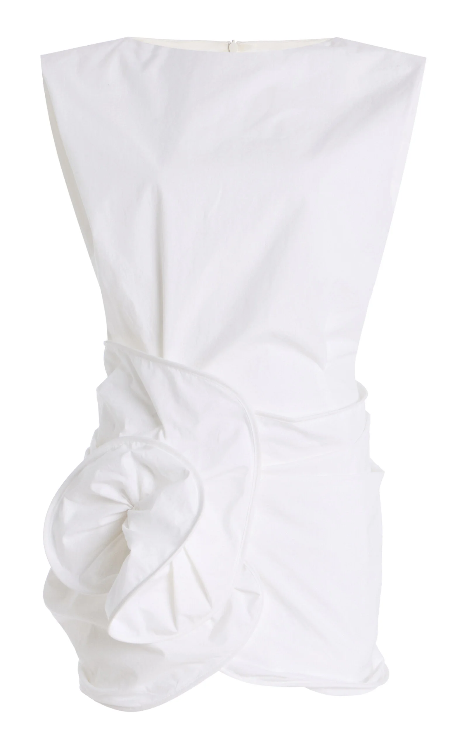 Exclusive Riviera Rose-Detailed Cotton Mini Dress white - 1