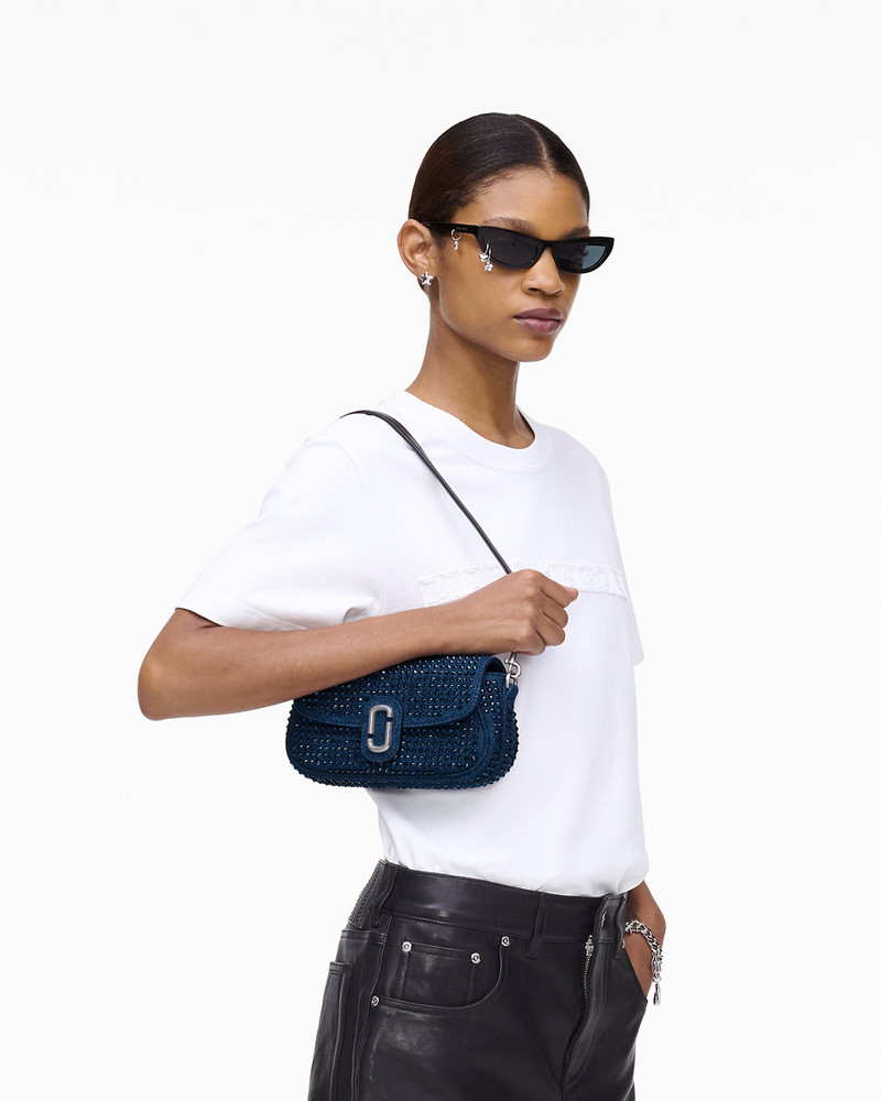 Marc Jacobs THE CRYSTAL DENIM CLOVER SHOULDER BAG outlook