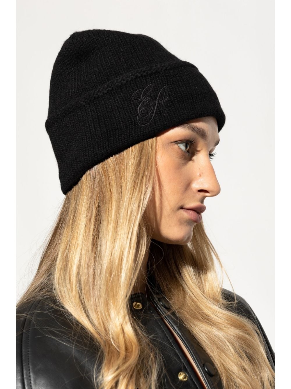 embroidered-logo wool beanie - 2