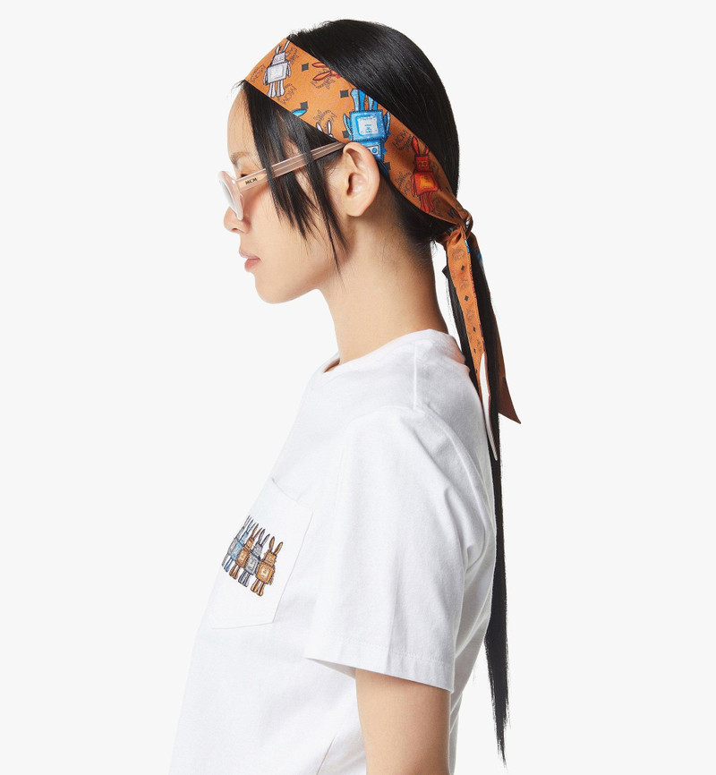 MCM Rabot Monogram Petite Scarf in Organic Silk outlook